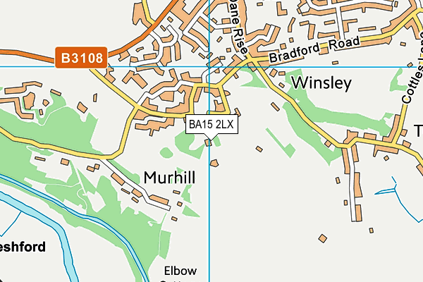 The Downs map (BA15 2LX) - OS VectorMap District (Ordnance Survey)