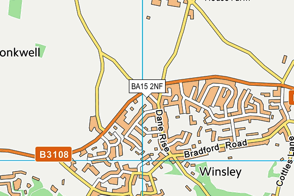 BA15 2NF map - OS VectorMap District (Ordnance Survey)