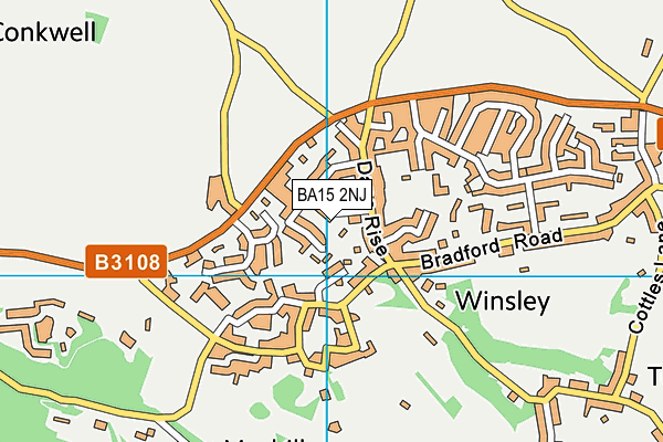 BA15 2NJ map - OS VectorMap District (Ordnance Survey)