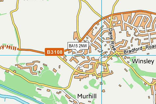 Winsley Parish Field  map (BA15 2NW) - OS VectorMap District (Ordnance Survey)