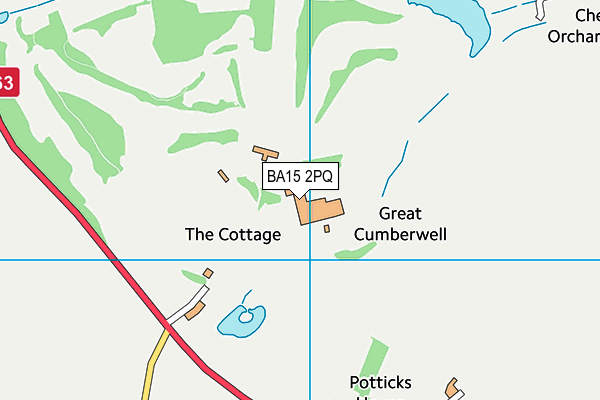 Cumberwell Park Golf Club map (BA15 2PQ) - OS VectorMap District (Ordnance Survey)