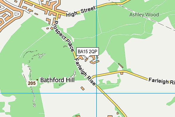 BA15 2QP map - OS VectorMap District (Ordnance Survey)