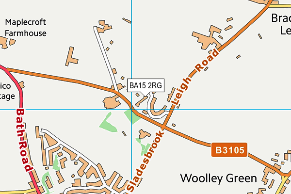 BA15 2RG map - OS VectorMap District (Ordnance Survey)