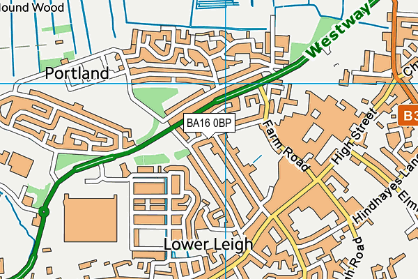 BA16 0BP map - OS VectorMap District (Ordnance Survey)