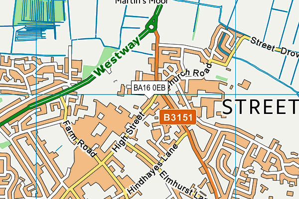 Map of ONPOINT BARBERS (STREET) LIMITED at district scale