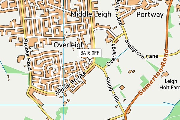 BA16 0FF map - OS VectorMap District (Ordnance Survey)