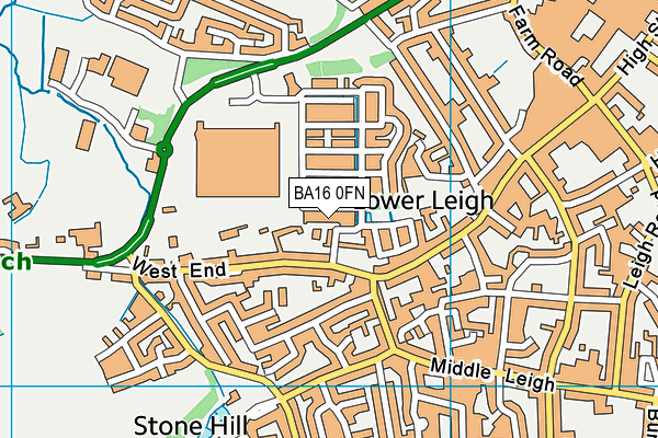 BA16 0FN map - OS VectorMap District (Ordnance Survey)