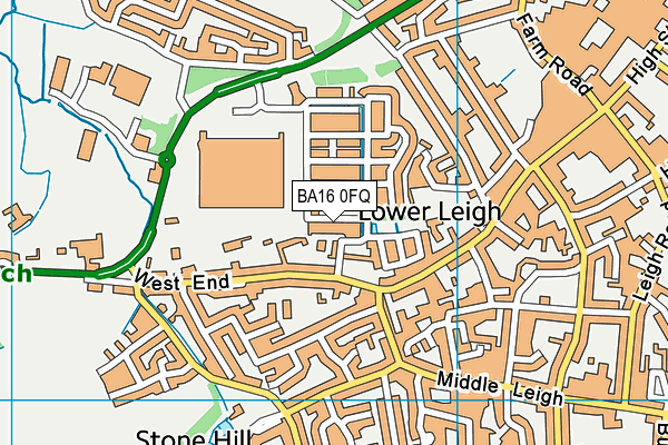 BA16 0FQ map - OS VectorMap District (Ordnance Survey)