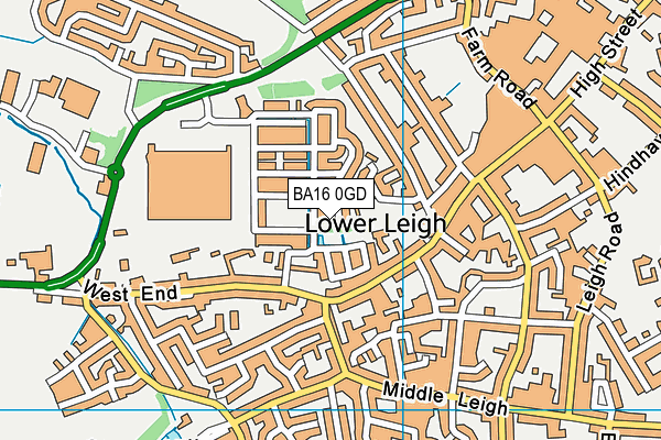 BA16 0GD map - OS VectorMap District (Ordnance Survey)