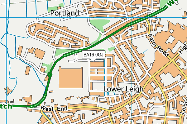 BA16 0GJ map - OS VectorMap District (Ordnance Survey)