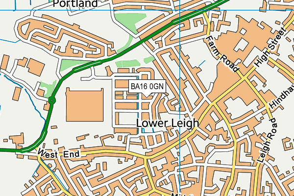 BA16 0GN map - OS VectorMap District (Ordnance Survey)