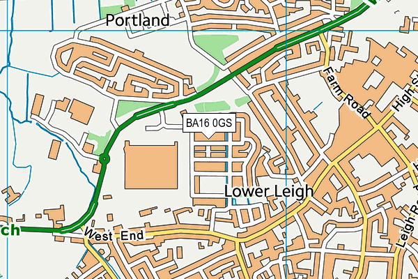 BA16 0GS map - OS VectorMap District (Ordnance Survey)