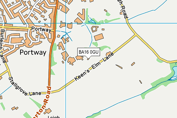 BA16 0GU map - OS VectorMap District (Ordnance Survey)