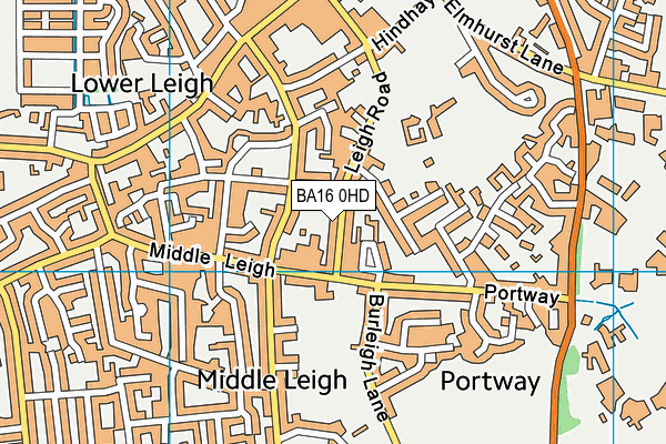 Fitness Factory (Street) (Closed) map (BA16 0HD) - OS VectorMap District (Ordnance Survey)