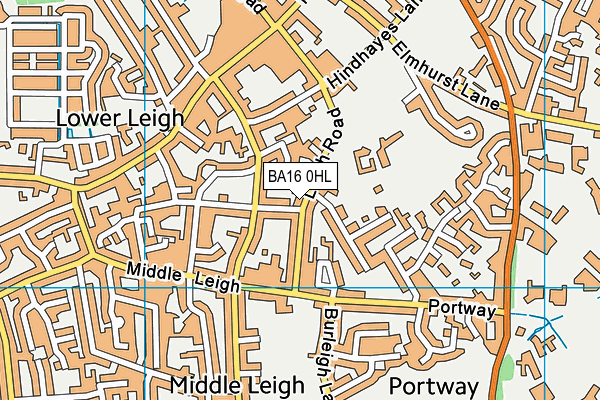 BA16 0HL map - OS VectorMap District (Ordnance Survey)