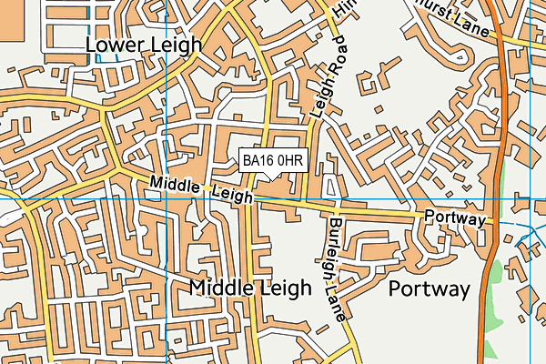 BA16 0HR map - OS VectorMap District (Ordnance Survey)