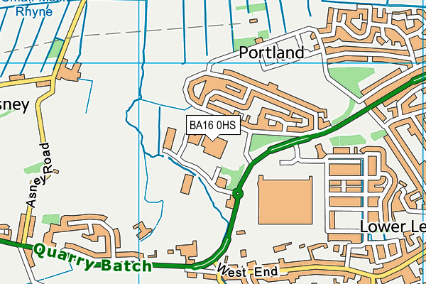 BA16 0HS map - OS VectorMap District (Ordnance Survey)