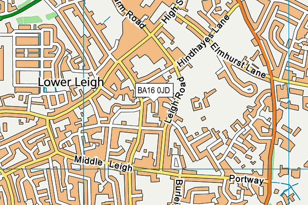 BA16 0JD map - OS VectorMap District (Ordnance Survey)