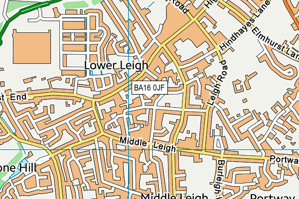 BA16 0JF map - OS VectorMap District (Ordnance Survey)