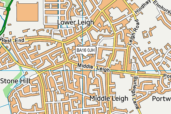 BA16 0JH map - OS VectorMap District (Ordnance Survey)