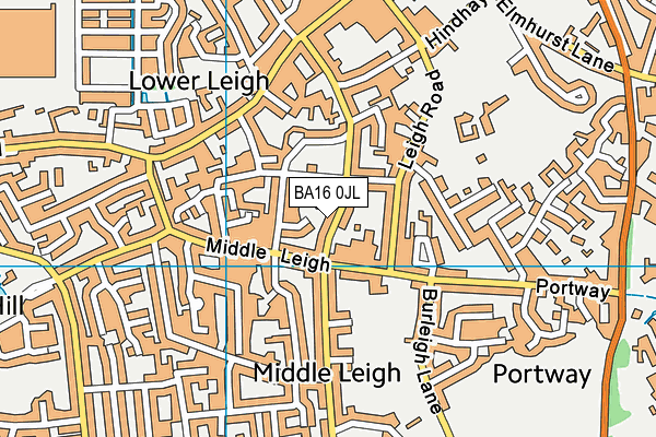 BA16 0JL map - OS VectorMap District (Ordnance Survey)