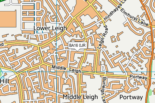 BA16 0JR map - OS VectorMap District (Ordnance Survey)