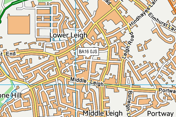 BA16 0JS map - OS VectorMap District (Ordnance Survey)