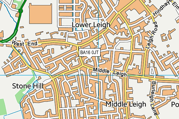 BA16 0JT map - OS VectorMap District (Ordnance Survey)