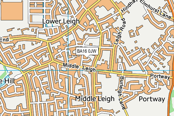 BA16 0JW map - OS VectorMap District (Ordnance Survey)