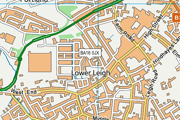 BA16 0JX map - OS VectorMap District (Ordnance Survey)