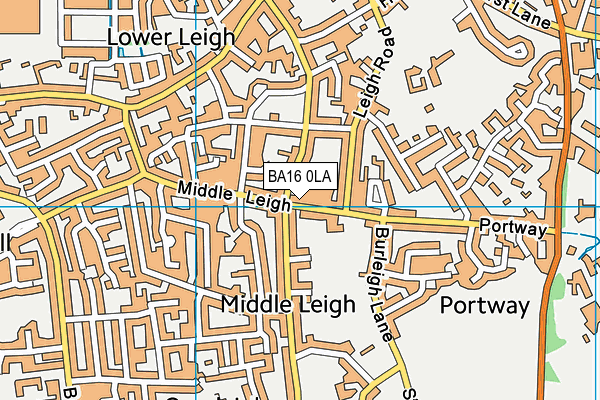 BA16 0LA map - OS VectorMap District (Ordnance Survey)