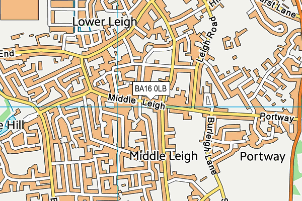 BA16 0LB map - OS VectorMap District (Ordnance Survey)