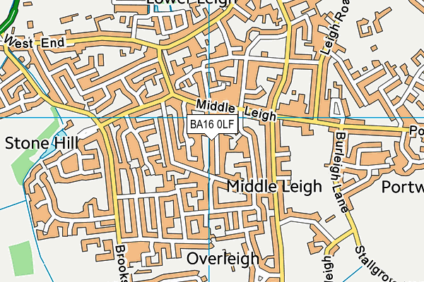 BA16 0LF map - OS VectorMap District (Ordnance Survey)