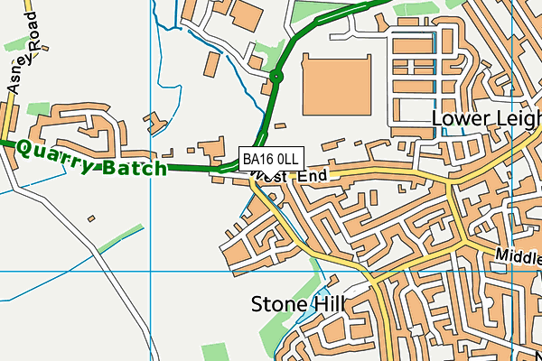BA16 0LL map - OS VectorMap District (Ordnance Survey)