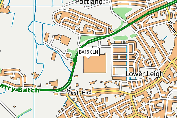 BA16 0LN map - OS VectorMap District (Ordnance Survey)