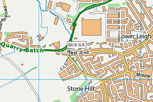 BA16 0LR map - OS VectorMap District (Ordnance Survey)