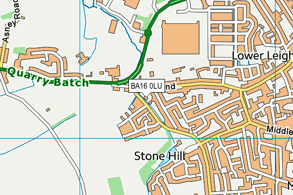 BA16 0LU map - OS VectorMap District (Ordnance Survey)