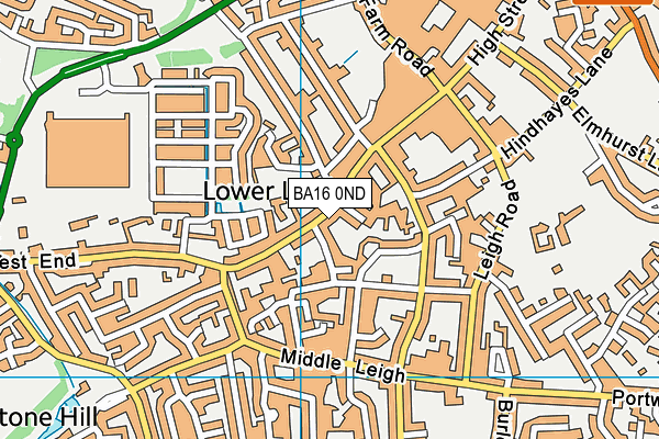 BA16 0ND map - OS VectorMap District (Ordnance Survey)