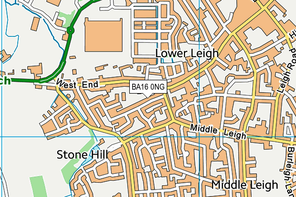 BA16 0NG map - OS VectorMap District (Ordnance Survey)