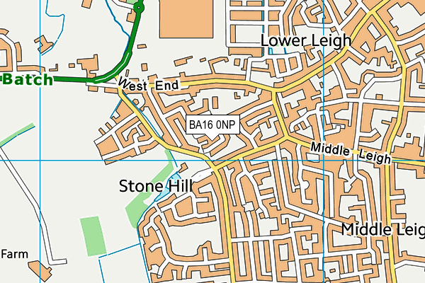 BA16 0NP map - OS VectorMap District (Ordnance Survey)