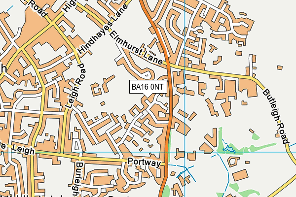 BA16 0NT map - OS VectorMap District (Ordnance Survey)