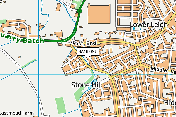 BA16 0NU map - OS VectorMap District (Ordnance Survey)