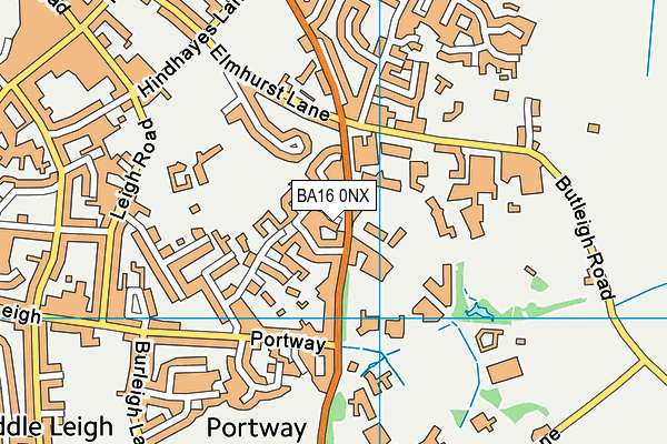 BA16 0NX map - OS VectorMap District (Ordnance Survey)