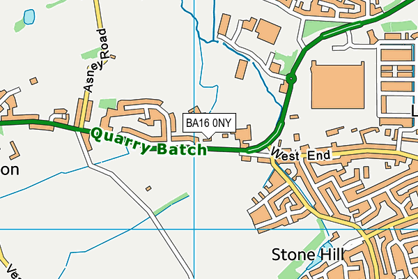 BA16 0NY map - OS VectorMap District (Ordnance Survey)