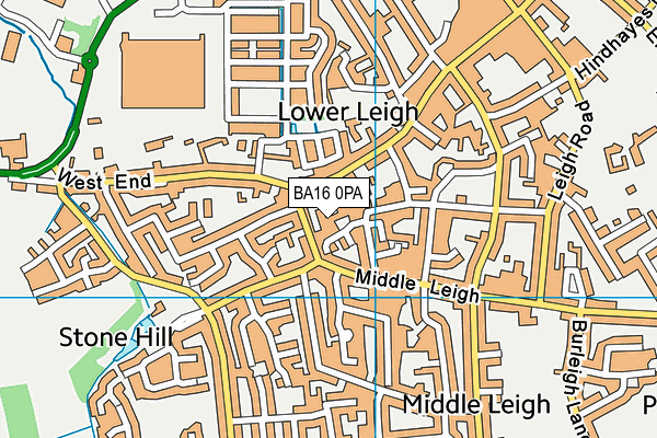 BA16 0PA map - OS VectorMap District (Ordnance Survey)