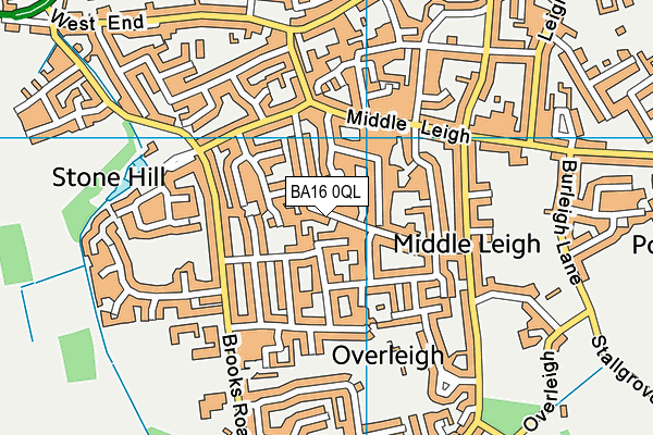 BA16 0QL map - OS VectorMap District (Ordnance Survey)