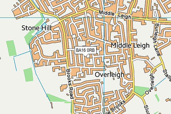 BA16 0RB map - OS VectorMap District (Ordnance Survey)