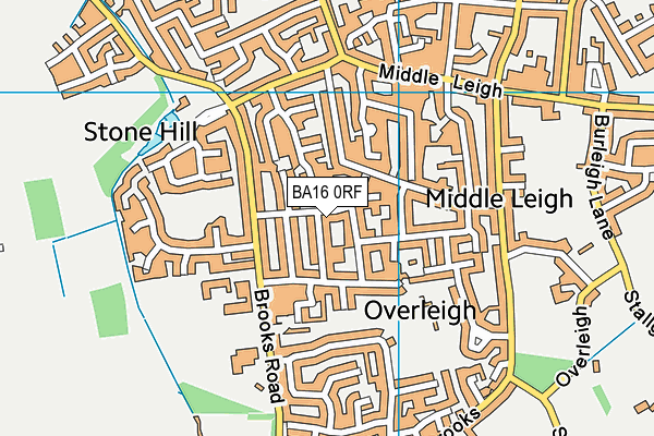 BA16 0RF map - OS VectorMap District (Ordnance Survey)