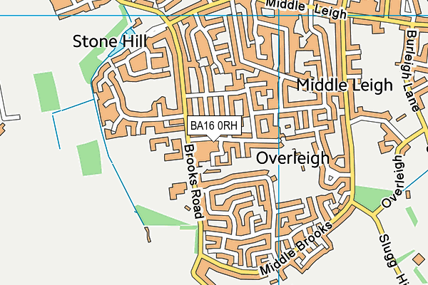 BA16 0RH map - OS VectorMap District (Ordnance Survey)