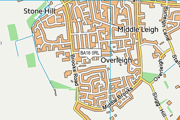 BA16 0RL map - OS VectorMap District (Ordnance Survey)